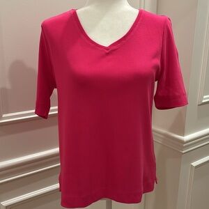 Chico's Vibrant Pink Supima Cotton Tee